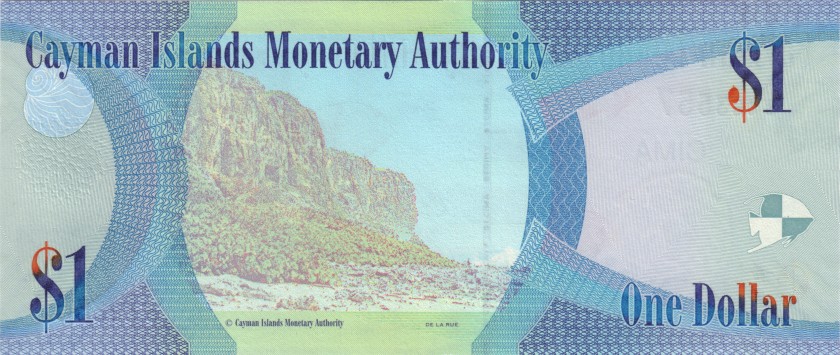 Cayman Islands P38d(2) 1 Dollar 2014 UNC
