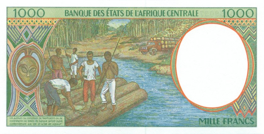 Central African States Central African Republic P302Ff 1.000 Francs 1999 UNC