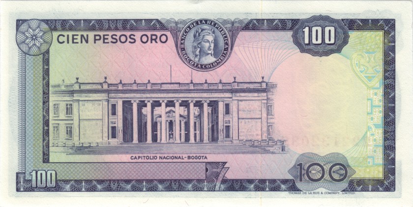 Colombia P415 100 Pesos Oro 1974 UNC