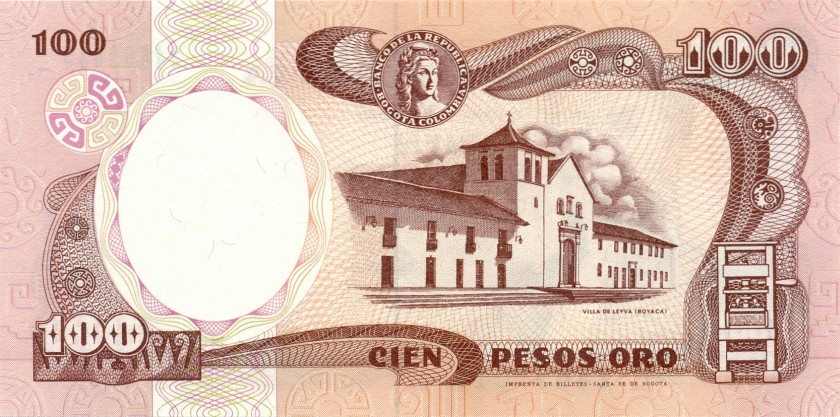 Colombia P426A 100 Pesos Oro 1991 UNC