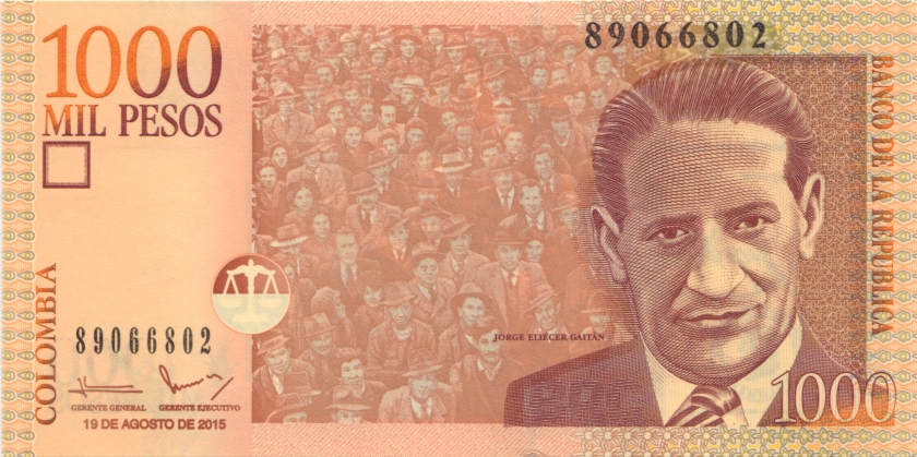 Colombia P456t 1.000 Pesos 2015 UNC