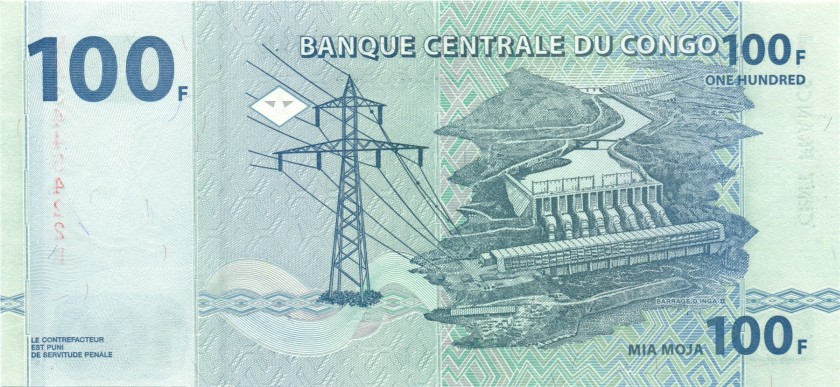 Congo Democratic Republic P92A 100 Francs 2000 UNC