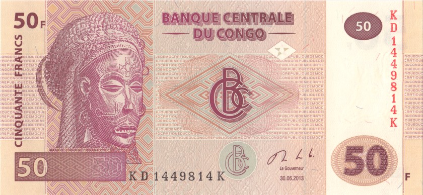 Congo Democratic Republic P97A 50 Francs 2013 UNC