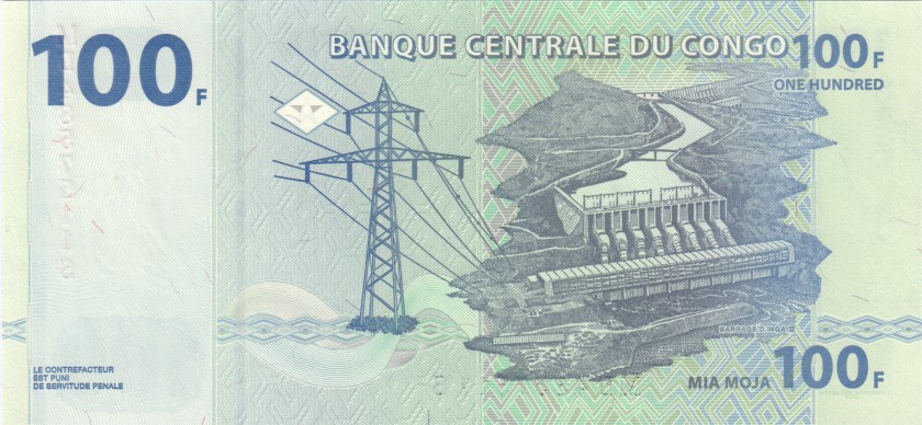 Congo Democratic Republic P98b 100 Francs 2013 UNC