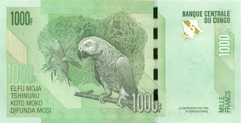 Congo Democratic Republic P101a 1.000 Francs 2012 (2005) UNC