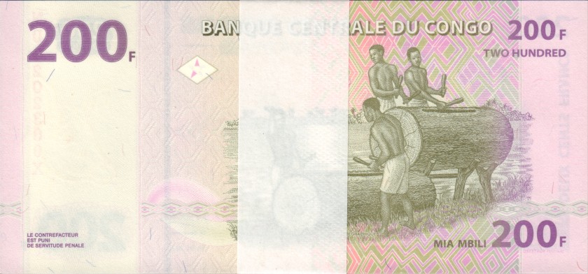 Congo Democratic Republic  P-W99B 200 Francs Bundle 100 pcs 2022 UNC