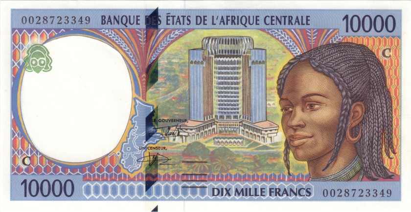 Central African States Congo Republic P105Cf 10.000 Francs 2000 UNC-