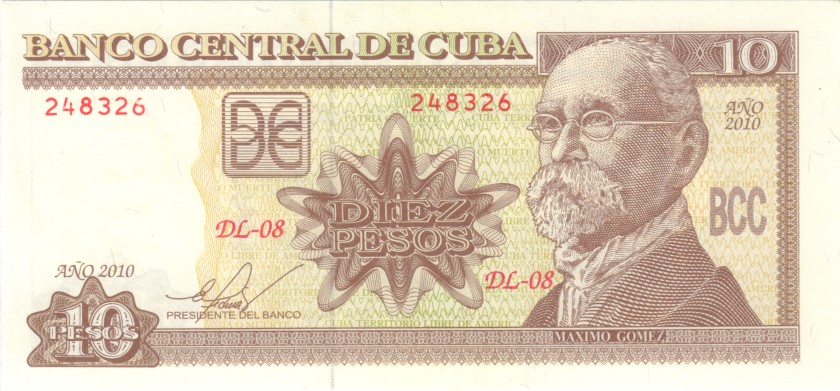 Cuba P117l 10 Pesos 2010 UNC