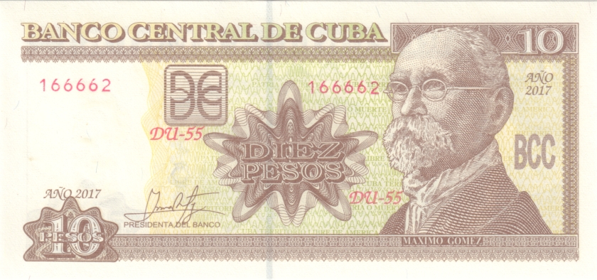 Cuba P117s 10 Pesos 2017 UNC