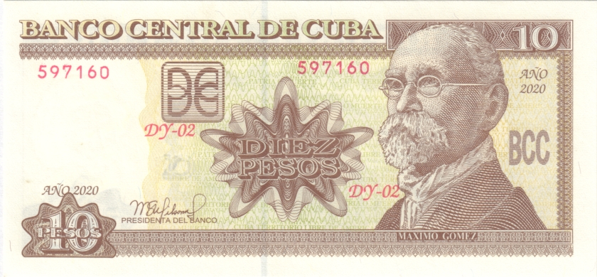 Cuba P117v 10 Pesos 2020 UNC
