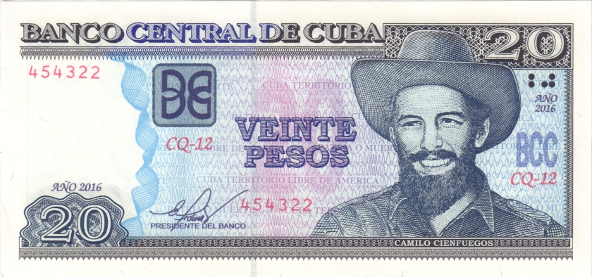 Cuba P122k 20 Pesos 2016 UNC