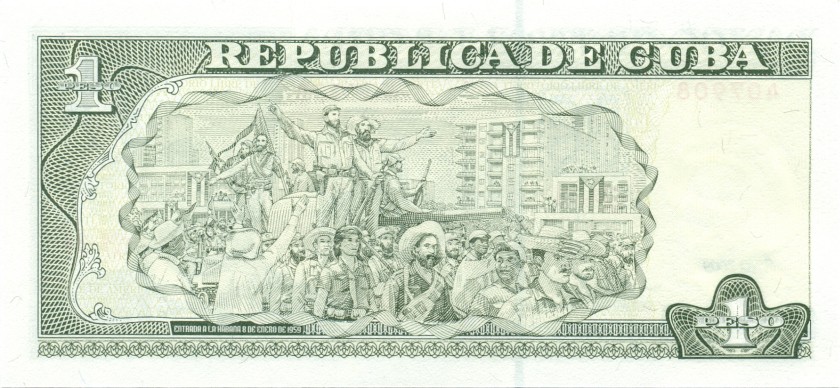 Cuba P128d 1 Peso 2009 UNC