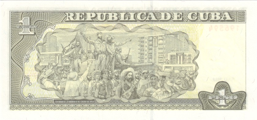 Cuba P128e 1 Peso 2010 UNC