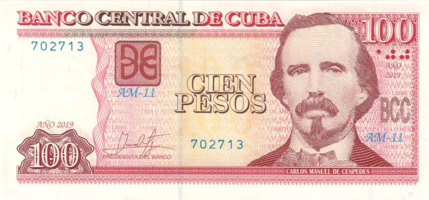 Cuba P129j 100 Pesos 2019 UNC