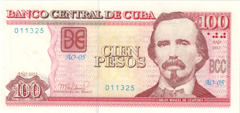 Cuba P129l 100 Pesos 2021 UNC