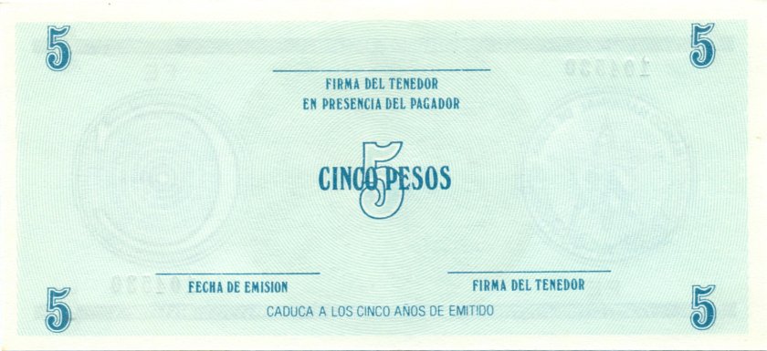 Cuba P-FX13(1) 5 Pesos UNC