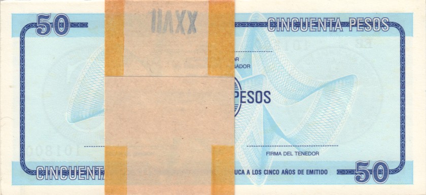 Cuba P-FX24 50 Pesos Bundle 100 pcs UNC