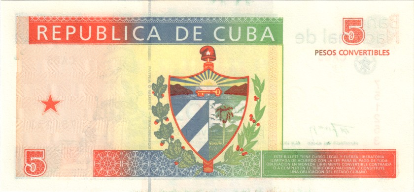 Cuba P-FX39 5 Pesos 1994 UNC