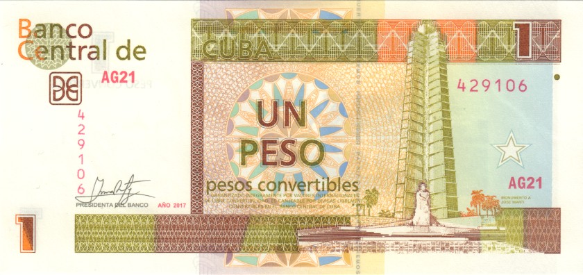 Cuba P-FX46 1 Peso 2017 UNC-