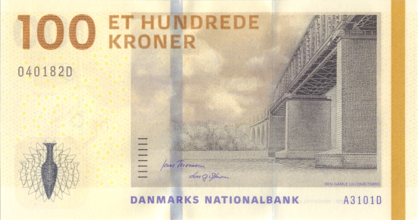 Denmark P66b(1) 100 Kroner 2010 UNC