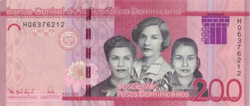 Dominican Republic P191 200 Pesos Oro 2023 UNC