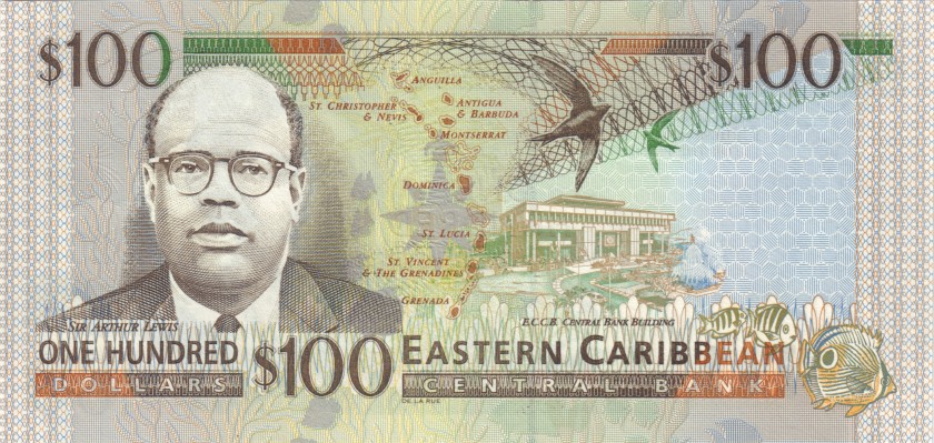 Eastern Caribbean States P41a 100 Dollars 2000 UNC