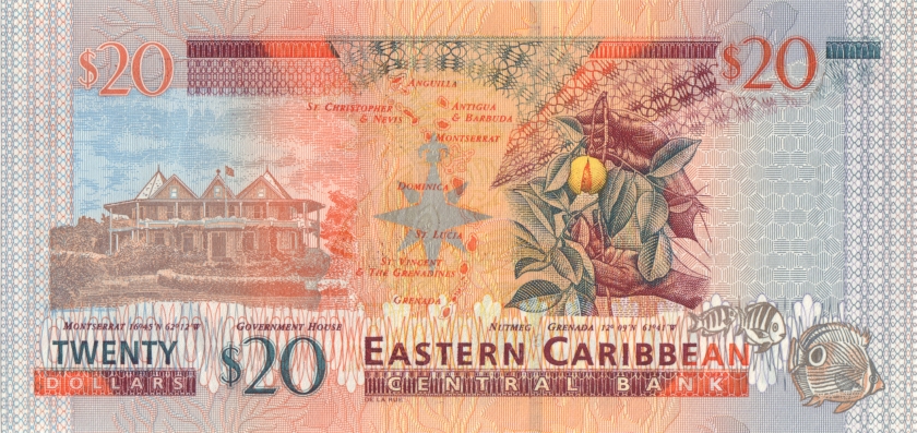Eastern Caribbean States P44m 20 Dollars 2003 UNC