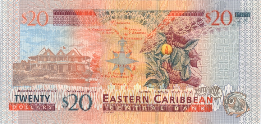Eastern Caribbean States P44v 20 Dollars 2003 UNC