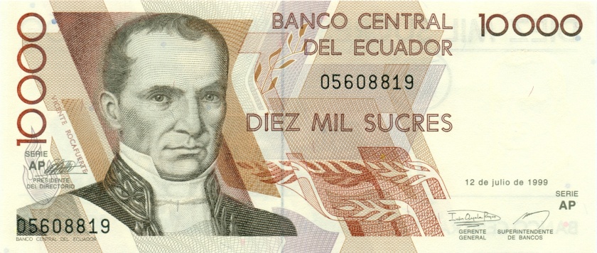 Ecuador P127e 10.000 Sucres 12.07 1999 UNC
