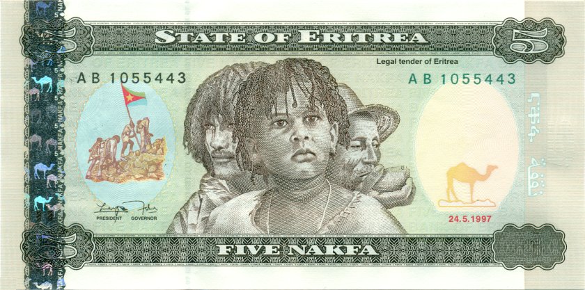 Eritrea P2 5 Nakfa 1997 UNC