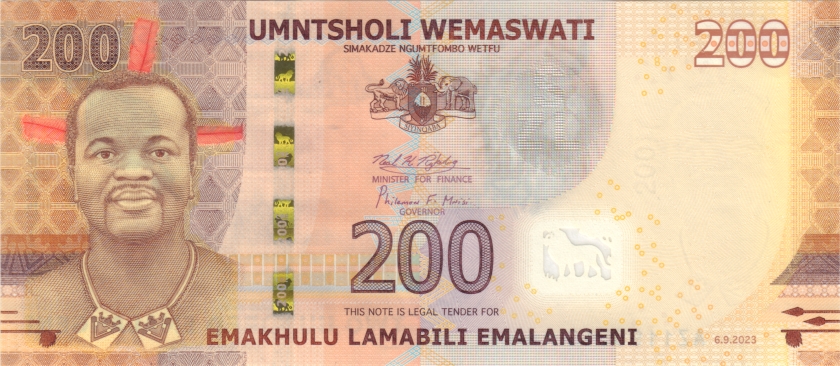 Eswatini P-W45r REPLACEMENT 200 Emalangeni 2023 UNC