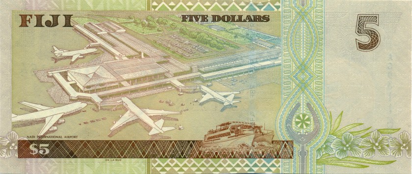 Fiji P105b 5 Dollars 2002 UNC