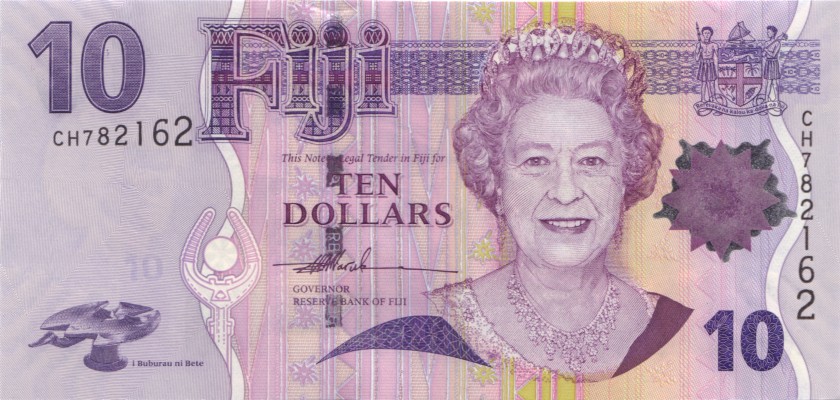 Fiji P111a 10 Dollars 2007 UNC