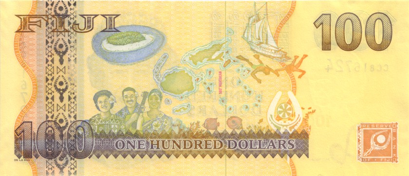 Fiji P114 100 Dollars 2007 UNC