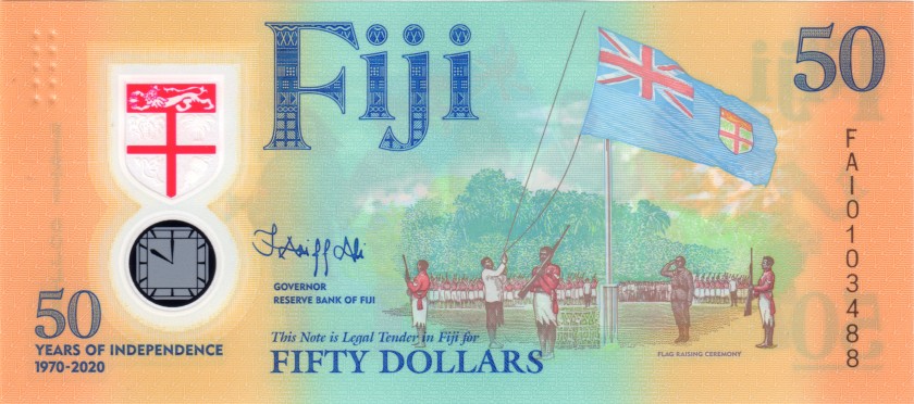 Fiji P-W121 50 Dollars 2020 UNC
