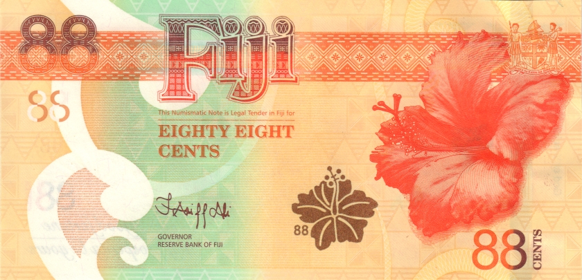 Fiji P-W123(1) 88 Cents 2022 UNC