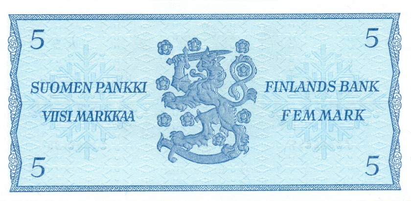Finland P106Aa(55) 5 Mark 1963 UNC