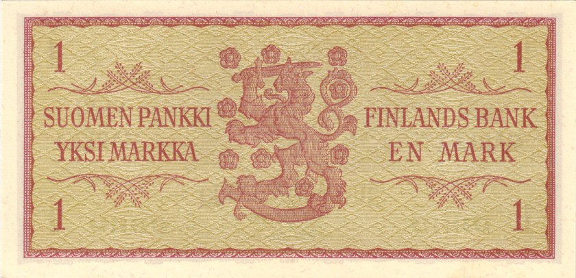 Finland P98a(5) 1 Finnish Markka 1963 UNC