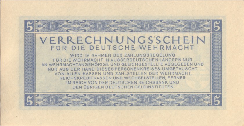 Germany P-M39 5 Reichsmark 1944 UNC