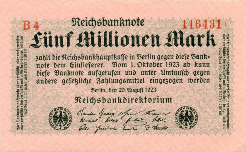 Germany P105 5.000.000 Mark 1923 UNC
