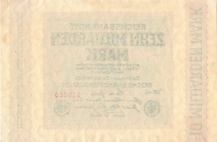 Germany P117b 10.000.000.000 Mark 1923 AU