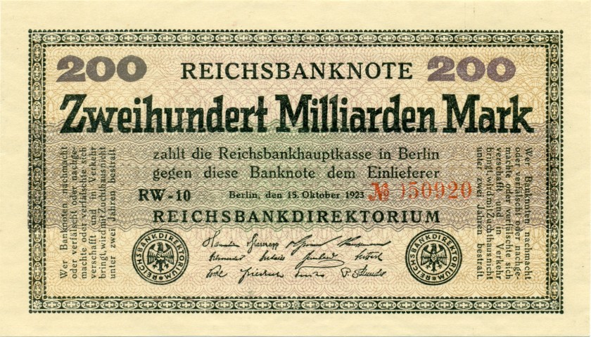 Germany P121a 200.000.000.000 Mark 1923 AU-UNC