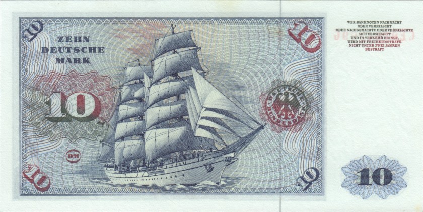 Germany P31a(2) 10 Deutsche Mark 1970 UNC