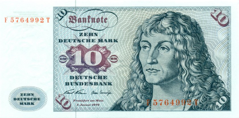 Germany P31a(1) 10 Deutsche Mark 1970 UNC