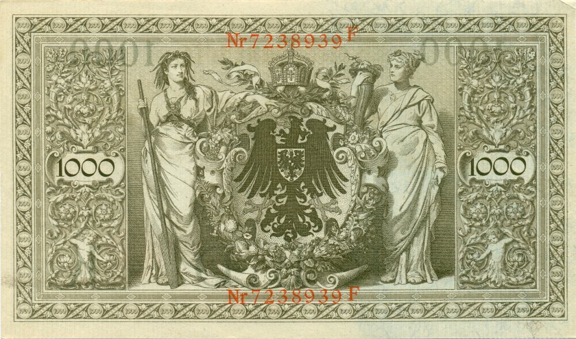 Germany P44b 1.000 Mark 1910 AU
