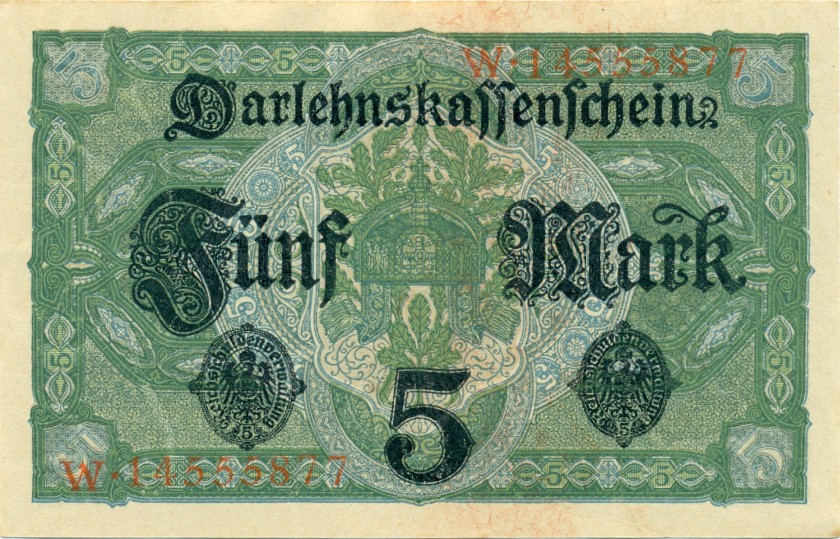 Germany P56b 5 Mark 1917