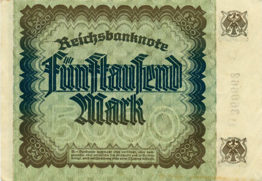 Germany P81a 5.000 Mark 1922 AU
