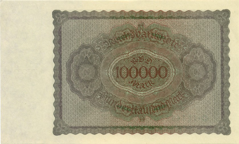 Germany P83a 100.000 Mark 1923 AU