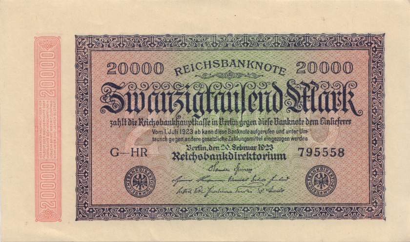 Germany P85f 20.000 Mark 1923 AU
