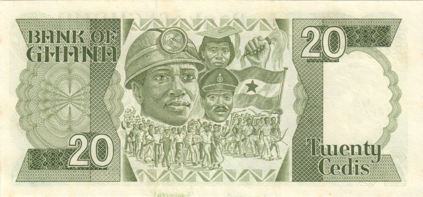 Ghana P24a 20 Cedis 1984 UNC